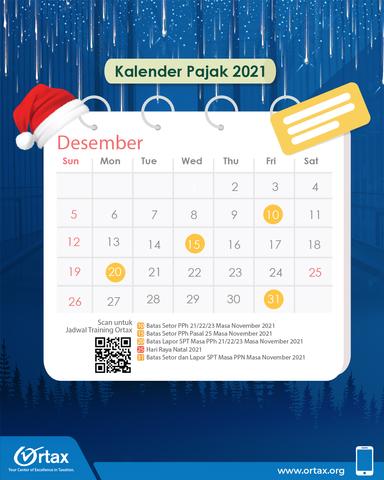 Kalender Pajak Bulan Desember 2021