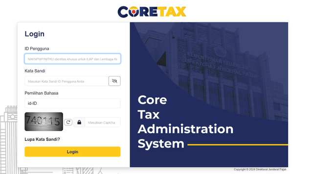 Coretax Sudah Bisa Diakses, Ini Menu yang Tersedia bagi WP OP