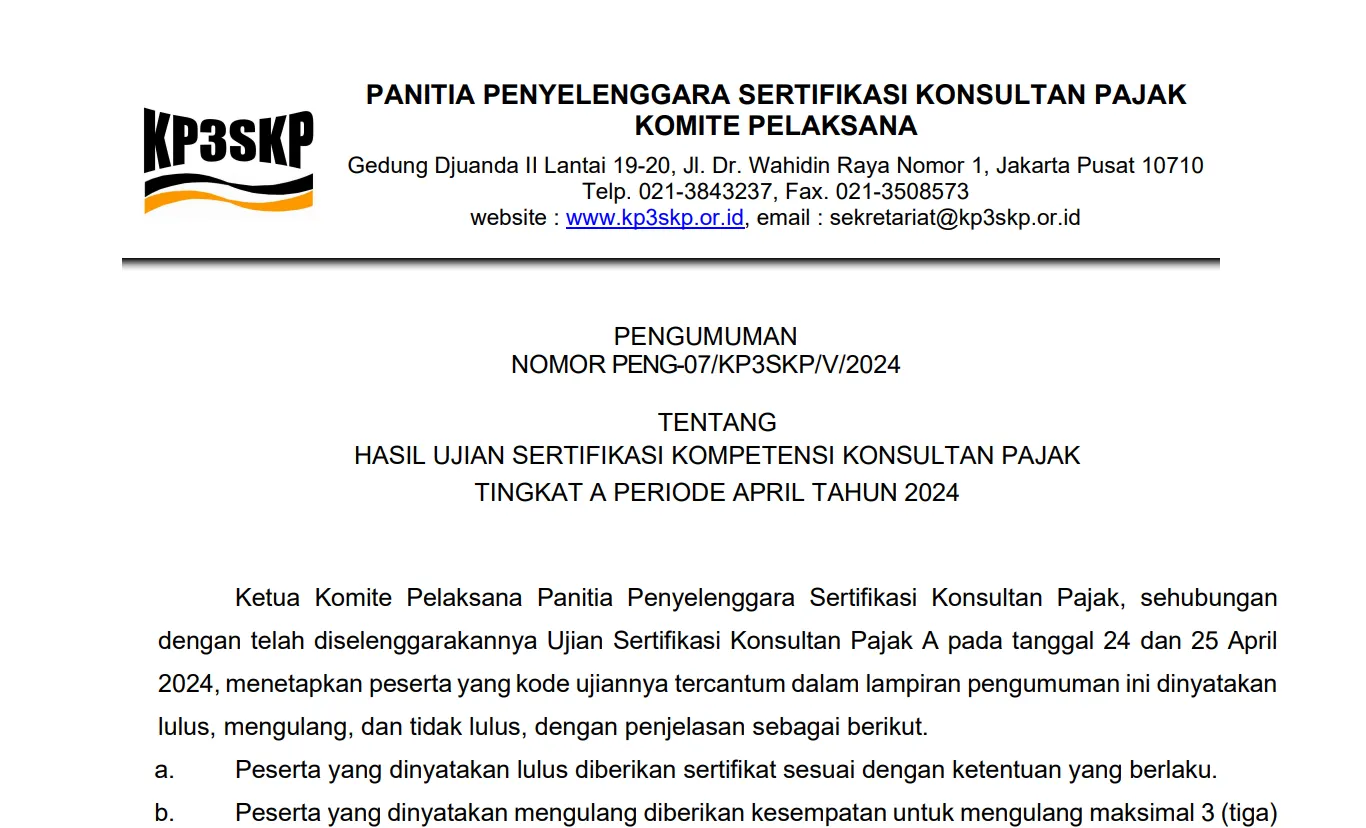 Hasil USKP A April 2024: 10 Peserta Lulus