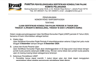 Bersiap! USKP Tingkat A, B, dan C Diadakan Desember Ini