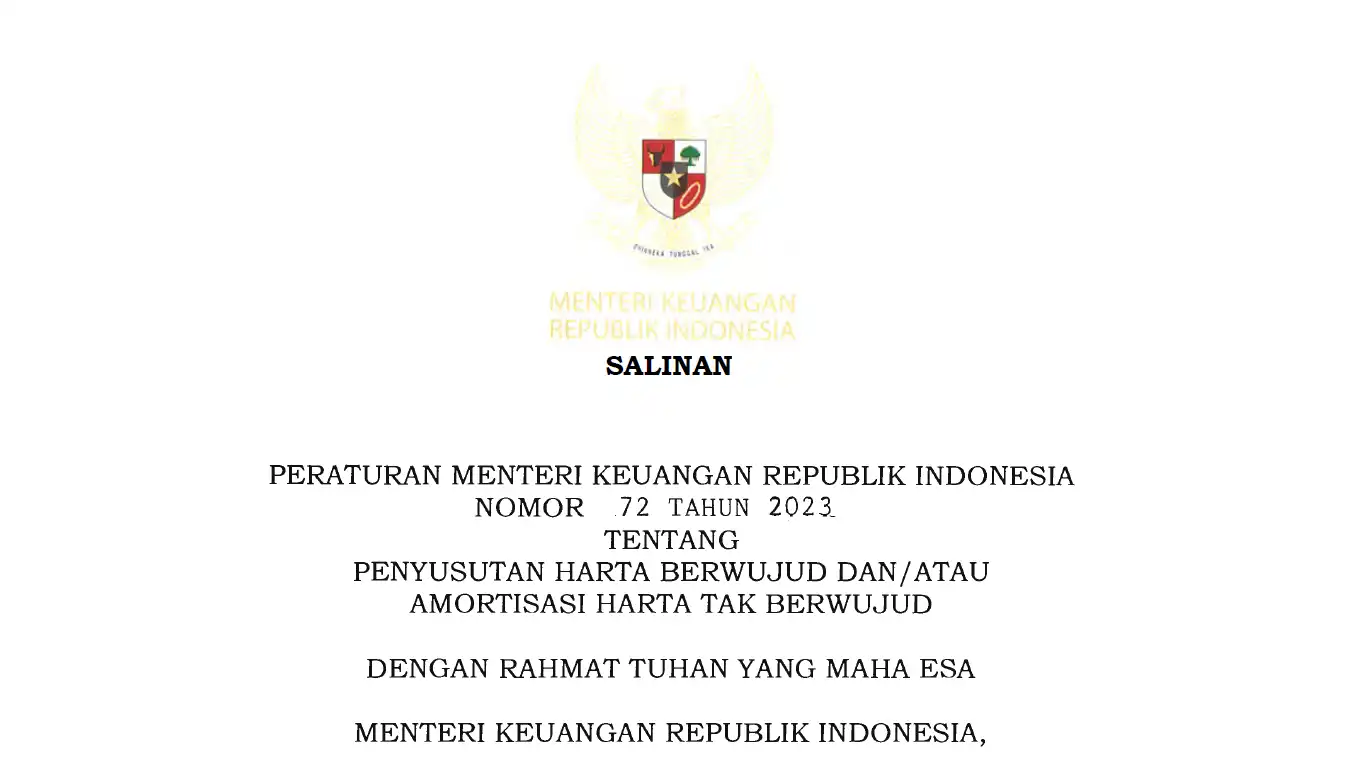 Terbitkan PMK 72/2023, Pemerintah Perbarui Ketentuan Penyusutan dan Amortisasi